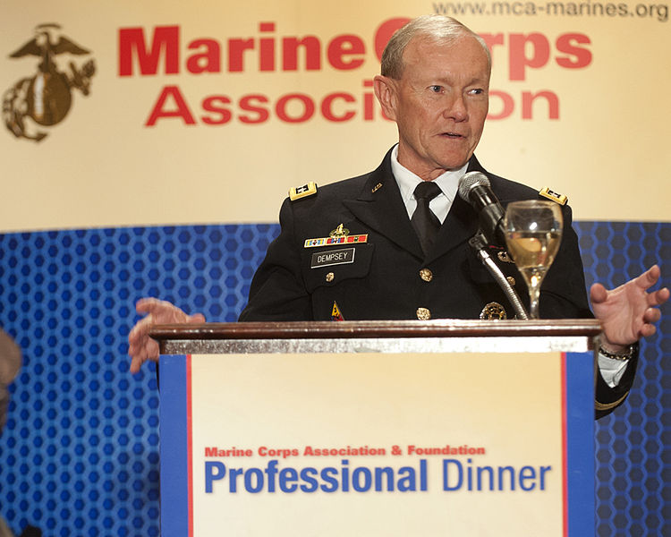 File:Chairman of the Joint Chiefs of Staff Army Gen. Martin E. Dempsey speaks at the Marine Corps Association and Foundation professional dinner at the Crystal Gateway Marriott in Arlington, Va., Sept 120906-A-TT930-011.jpg