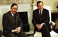 Chairman of the Lithuanian Supreme Council – Reconstituent Seimas – Vytautas Landsbergis’ visit to the United States. Meeting with the U.S. President George Bush. Washington, U.S., December 10, 1990.jpg