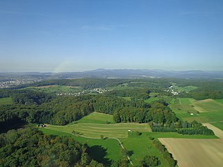 Blick vom Fernsehturm St. Chrischona nordwärts bis zum Schwarzwald