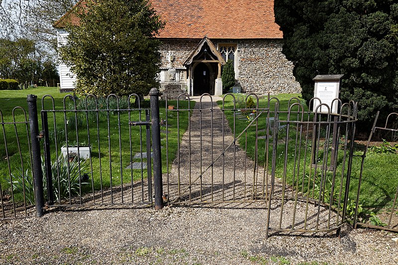File:Church of St Mary Magdalen Laver Essex England - entrance kissing gate.jpg