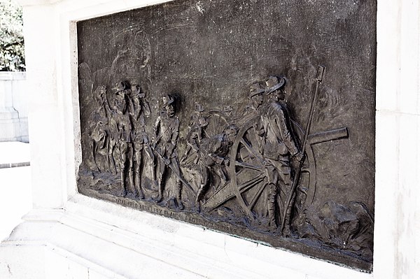 Memorial plaque commemorating the Natal Field Artillery's participation in the battle