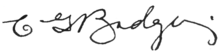 signature de Clarence G. Badger