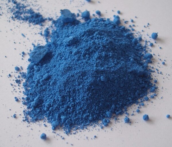 Cobalt blue, made from cobalt, a precious metal that was more expensive than silver