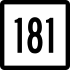 Route 181 marker