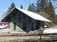 The former Lehigh Valley Railroad station in Cuyler Cuyler LVRR station.jpg