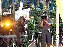 Lauper performing the song at Good Morning America in 2008