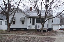 1880s Childhood home of Daniel W. Tracy, IBEW leader, located at 1311 W. Walnut Street, Bloomington, Illinois. DW Tracy childhood home.jpg