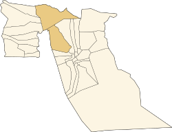 موقعیت ناحیه الرقیبه در نقشه