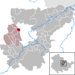 Tidigare läge för kommunen Daasdorf am Berge i Landkreis Weimarer Land