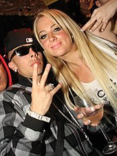 Tulisa with fellow N-Dubz member Dappy in 2012 Dappy and Tulisa Contostavlos at Tup Tup Palace.jpg