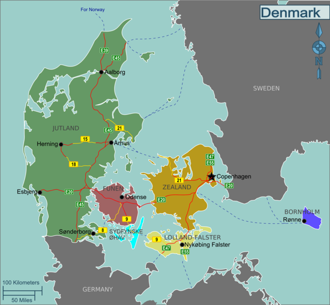 Map of Denmark (Source » Wikimedia)