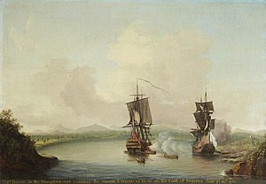 Destruction de la fregate francaise la Nymphe en 1757 en Mediterranee.jpg