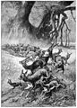 Die Gartenlaube (1897) b 497.jpg Hirschziegen-Antilopen auf der Flucht. Nach einer Originalzeichnung von F. Specht (S)