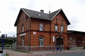 Reception building of the Dietzenbach train station