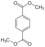 Struktur af dimethylterephthalat