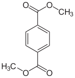 Structuur van dimethyltereftalaat