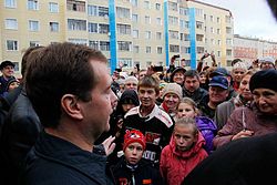 Д. А. Медведев 4 октября 2011 года в Нарьян-Маре