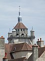 Collégiale Notre-Dame, détail du clocher, Dole (Jura, France)