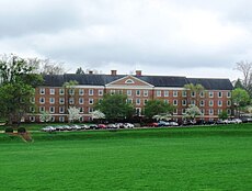 Lewis Hall was built in 1951 allowed the NGC to house twice as many female students. Donovan Hall.JPG