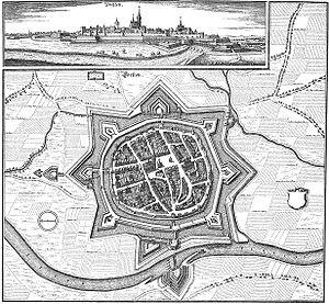 Byen Dorsten i 1641 av Matthäus Merian