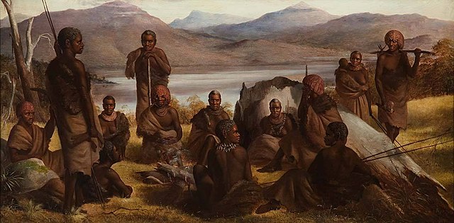 Robert Dowling, Group of Natives of Tasmania, 1859. Critic Bernard William Smith assessed the work as a "history painting in the full sense of the wor