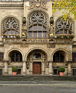 Entrance of the town hall Duisburg