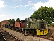 Ex-military Barclay diesel locomotive at the West Somerset Railway
