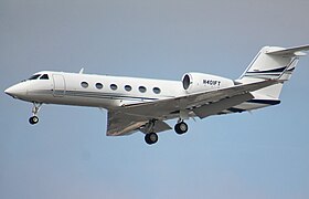 Un Gulfstream IV similaire à l'appareil impliqué dans l'accident.