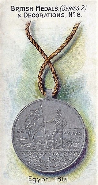 <span class="mw-page-title-main">Egypt Medal (1801)</span> East India Company medal for 1801 Egyptian campaign