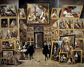 El archiduque Leopoldo Guillermo en su galería de pinturas en Bruselas (David Teniers II).jpg
