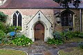 Entrance to St Mary's Church in Barnes. [80]