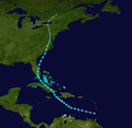 Hurricane Ernesto track map