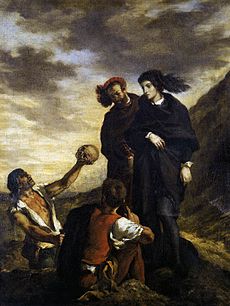 Eugène Delacroix - Hamlet and Horatio in the Graveyard - WGA6199.jpg