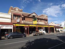 Hotel and Patrick Street in 2015 Exchange Hotel Laidley, Queensland.jpg