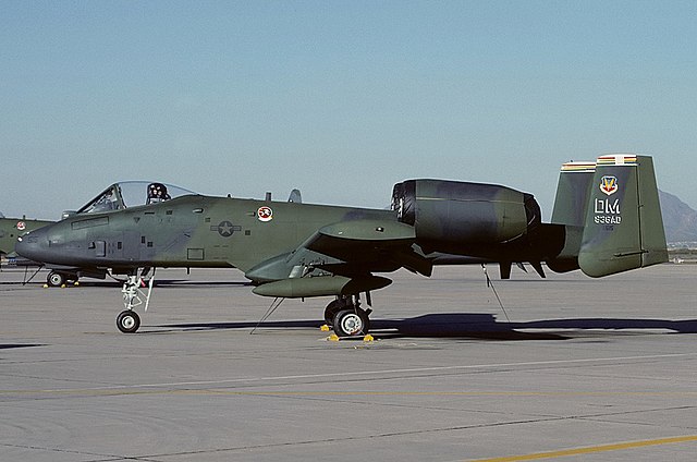 A-10 Thunderbolt II of the division's 355th Tactical Training Wing