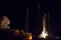 Falcon 9 by SpaceX with the JCSAT14 on top (26247378134).jpg