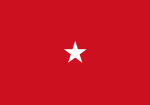 Red flag with one centered white five-point star