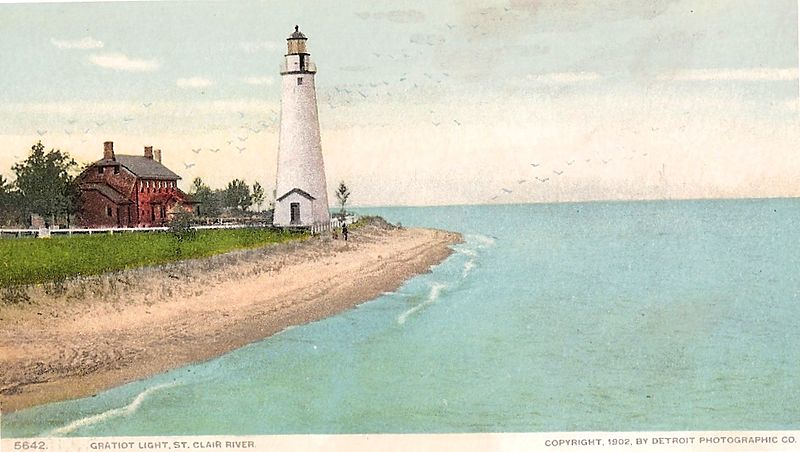 File:Fort Gratiot Lighthouse postcard - Port Huron Michigan.jpg