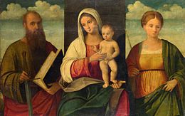 Francesco Bissolo Virgen entronizată cu santos National Gallery.jpg