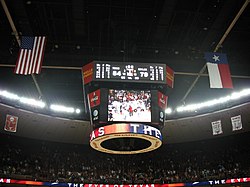 The Eyes of Texas at a University of Texas basketball game Frank erwin center 2.jpg