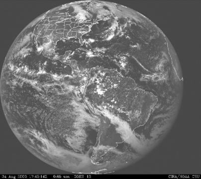 GOES-12 visible light image.