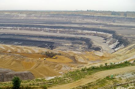 Strip mining lignite at Tagebau Garzweiler near Grevenbroich, Germany