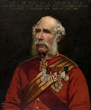 <span class="mw-page-title-main">Duncan Cameron (British Army officer)</span> British Army general (1808–1888)