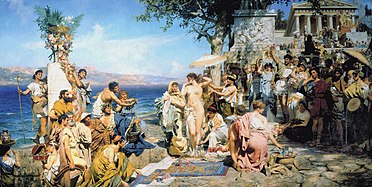 Phryne la sărbătorile lui Poseidon din Eleusis, 1889