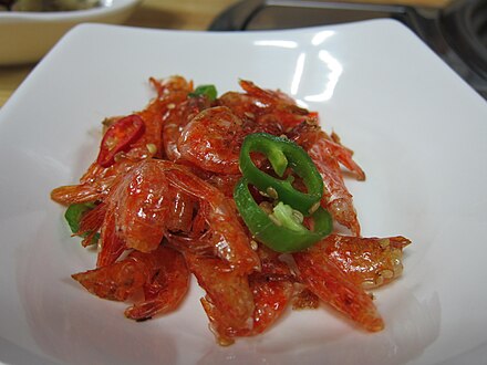 Geon-saeu-bokkeum (stir-fried dried shrimps)
