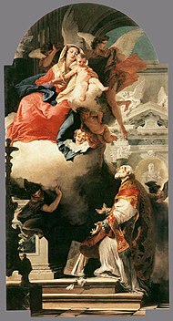 Giovanni Battista Tiepolo - Jomfruen vises for St Philip Neri - WGA22285.jpg