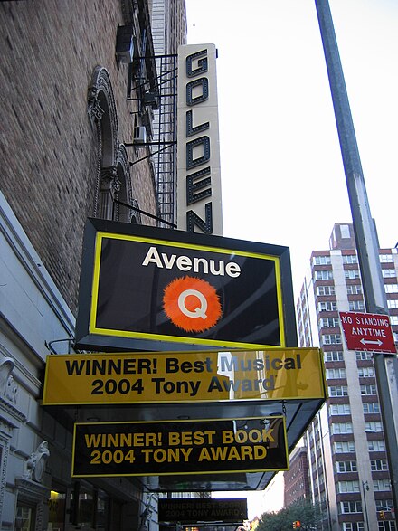 Avenue Q at the John Golden Theatre on Broadway
