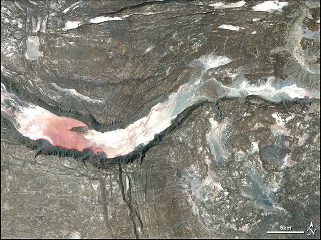 Satellite image of a graben in the Afar Depression