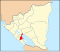 Lage des Departamentos Granada in Nicaragua