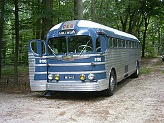 A 1948 PD-3751 bus built for Greyhound Lines.